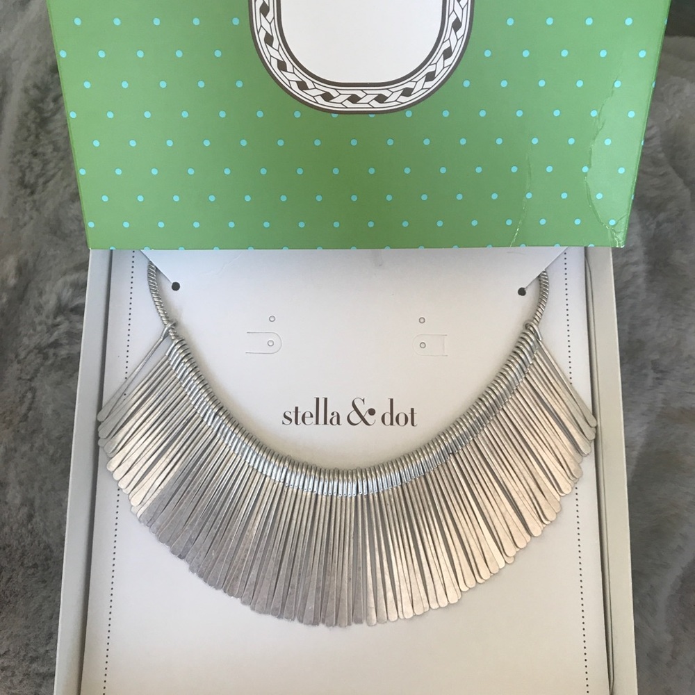 Essential fringe silver necklace